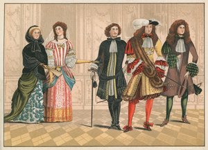 Persone di distinzione, possibilmente tedesche, c 1680 (cromolitografia) da English School