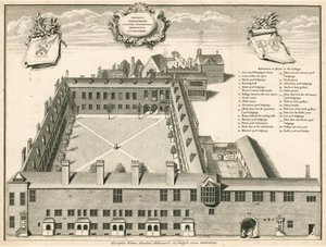 Vista prospettica del Gresham College, Londra