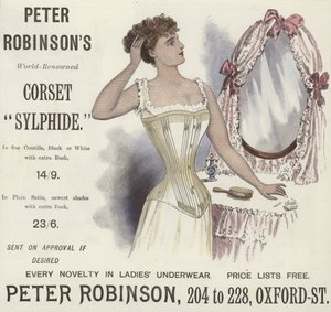 Il corsetto Sylphide di Peter Robinson, rinomato in tutto il mondo da English School