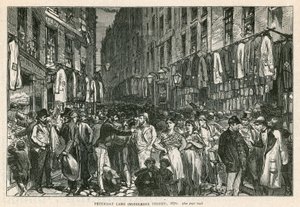 Petticoat Lane (Middlesex Street), Londra, 1870 da English School