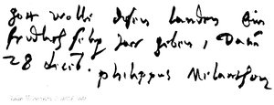 Filippo Melantone, n. 1497, m. 1560 da English School