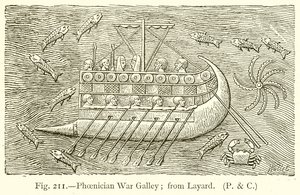 Galea da guerra fenicia; da Layard da English School