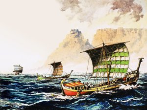 Esploratori fenici inviati da un faraone egiziano per navigare lungo la costa dell