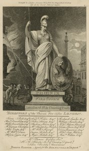 Phoenix Company; Fire Office, Lombard Street e Charing Cross, Londra da English School