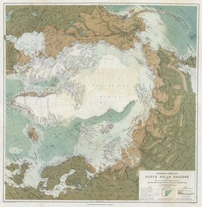 Carta fisica delle Regioni Polari del Nord da English School