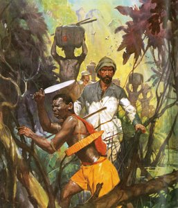 Pierre Brazza che Esplora il Fiume Ogowe