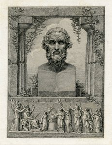 Pindaro, Poeta lirico greco antico (c.522-c.433 a.C.) (incisione) da English School