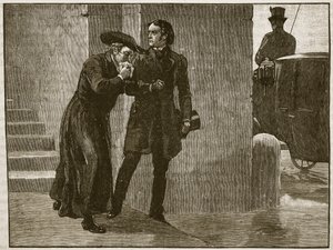 Pio IX che lascia il Vaticano in incognito, 1848, illustrazione da Cassells Illustrated History of England da English School