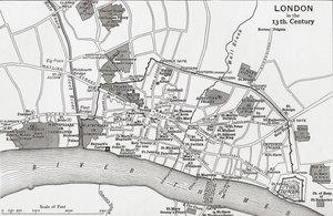 Piano di Londra nel XIII secolo, da 