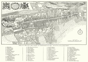 Piano della Città e del Castello di Edimburgo nel 1742 da English School