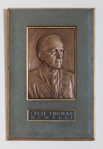 Placca con Cecil Thomas, scultore e medaglista, 1946