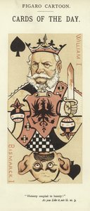 Carta da gioco con Guglielmo I e Otto von Bismarck da English School