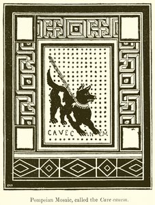 Mosaico pompeiano, chiamato il Cave Canem da English School