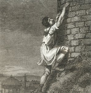 Pontius Comminius che scala la Cittadella (incisione) da English School