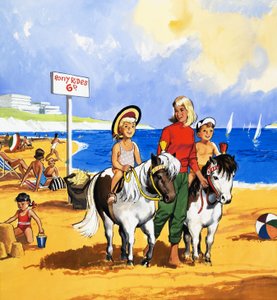 Giri in pony sulla spiaggia