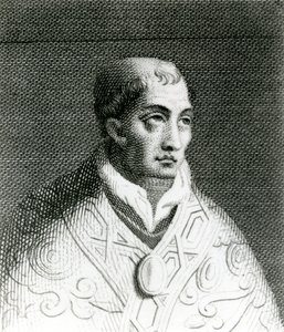Papa Giovanni VIII (820-82) (incisione) da English School