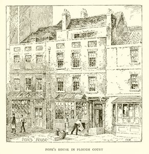 Casa del Papa a Plough Court (incisione)