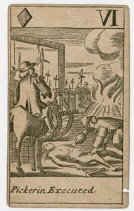 Carta da gioco "Trama papale" (incisione) da English School