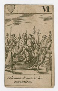 Carta da gioco "Trama papale" (incisione) da English School