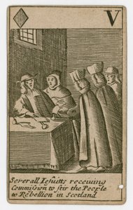 Carta da gioco del complotto papista da English School