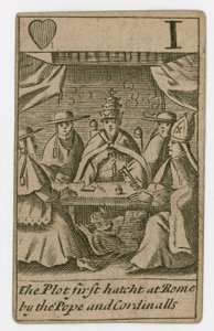 Carta da gioco del complotto papista da English School