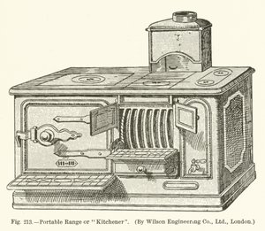 Cucina portatile o Kitchener, di Wilson Engineering Company; Londra