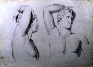 Busti di nudi, c.1780 da English School