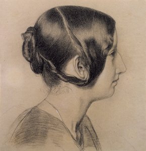 Profilo di una giovane donna, c.1840