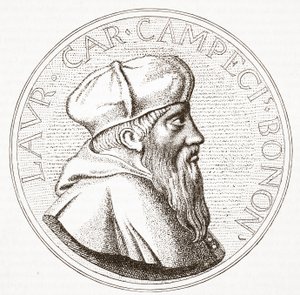 Ritratto del cardinale Campeggio, illustrazione da La storia del protestantesimo di James Aitken Wylie, pub. 1878 da English School