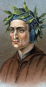 Ritratto di Dante Alighieri (1265-1321) poeta italiano - Dalla serie 