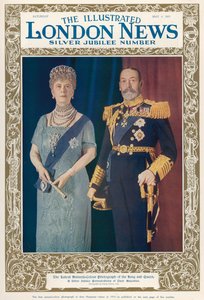 Ritratto di Re Giorgio V e Regina Maria, dal The Illustrated London News, 4 maggio 1935 da English School