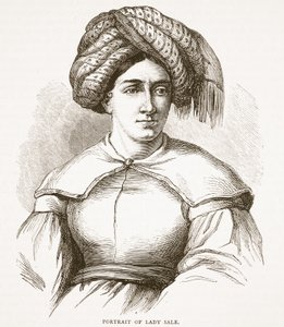 Ritratto di Lady Sale, illustrazione da Cassells Illustrated History of England