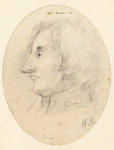 Ritratto di Lord Nelson, testa e colletto navale, di profilo da English School