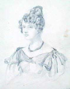 Ritratto di M.A.R. di G.B., dal taccuino di Michael Faraday da English School