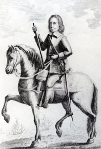Ritratto del Maggior Generale Desborough a cavallo da English School