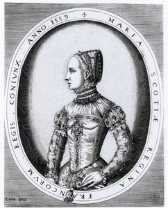 Ritratto di Maria Stuarda (1542-87) inciso da Hieronymus Cock (c.1510-70) 1559 da English School