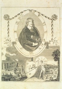 Ritratto di Nicholas Culpeper (1616-54), frontespizio di Culpepers English Physician and Complete Herbal, pubblicato 1790 da English School