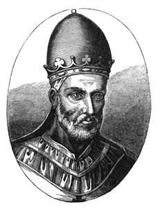 Ritratto di Papa Onorio III, illustrazione da 