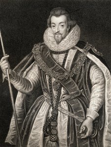 Ritratto di Robert Cecil, 1° Conte di Salisbury, da Lodges British Portraits, 1823