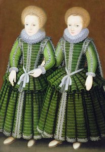 Ritratto di Sarah ed Elizabeth Poulett di Hinton St. George, Somerset, c.1600