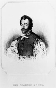Ritratto di Sir Francis Drake (1540-1596) da Lodges British Portraits, 1823 da English School