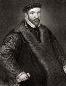 Ritratto di Sir Nicholas Bacon, da Lodges British Portraits, 1823