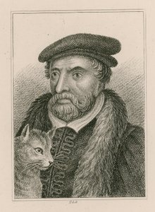 Ritratto di Sir Richard Whittington e gatto, altrimenti Dick Whittington, sindaco di Londra da English School