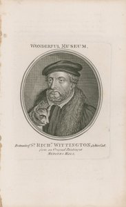 Ritratto di Sir Richard Whittington e il suo gatto da English School