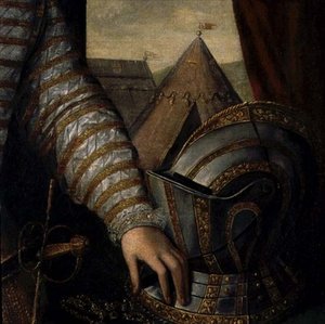 Ritratto di Sir Robert Dudley, conte di Leicester (dettaglio) da English School