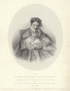 Ritratto di Vittoria, Principessa Reale, con suo figlio, Federico Guglielmo Vittorio Alberto da English School
