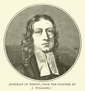 Ritratto di Wesley, dal dipinto di J Williams (incisione)