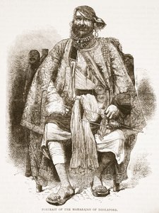 Ritratto del Maharajah di Dholepore, illustrazione da Cassells Illustrated History of England da English School
