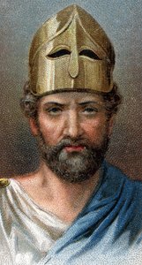 Ritratto del generale e politico greco Pericle (494-429 a.C.) - Dalla serie Leaders of Men - Cromolitografia - Scuola Inglese, XX secolo da English School
