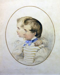 Ritratto di due fratelli in costume militare, c.1840